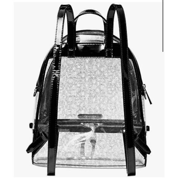 Clear pvc see through jelly MK MIchael Kors Rhea lg backpack bag purse knapsack - Picture 4 of 9